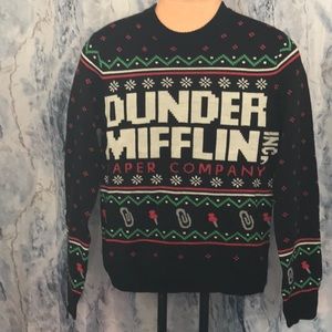 The Office TV Show Dunder Mifflin Paper Company Ugly Knit Christmas Sweater